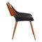 Armen Living Panda Mid-Century Dining Chair in Walnut Finish and Black Faux Leather LCPNSIWABL - alternate 7